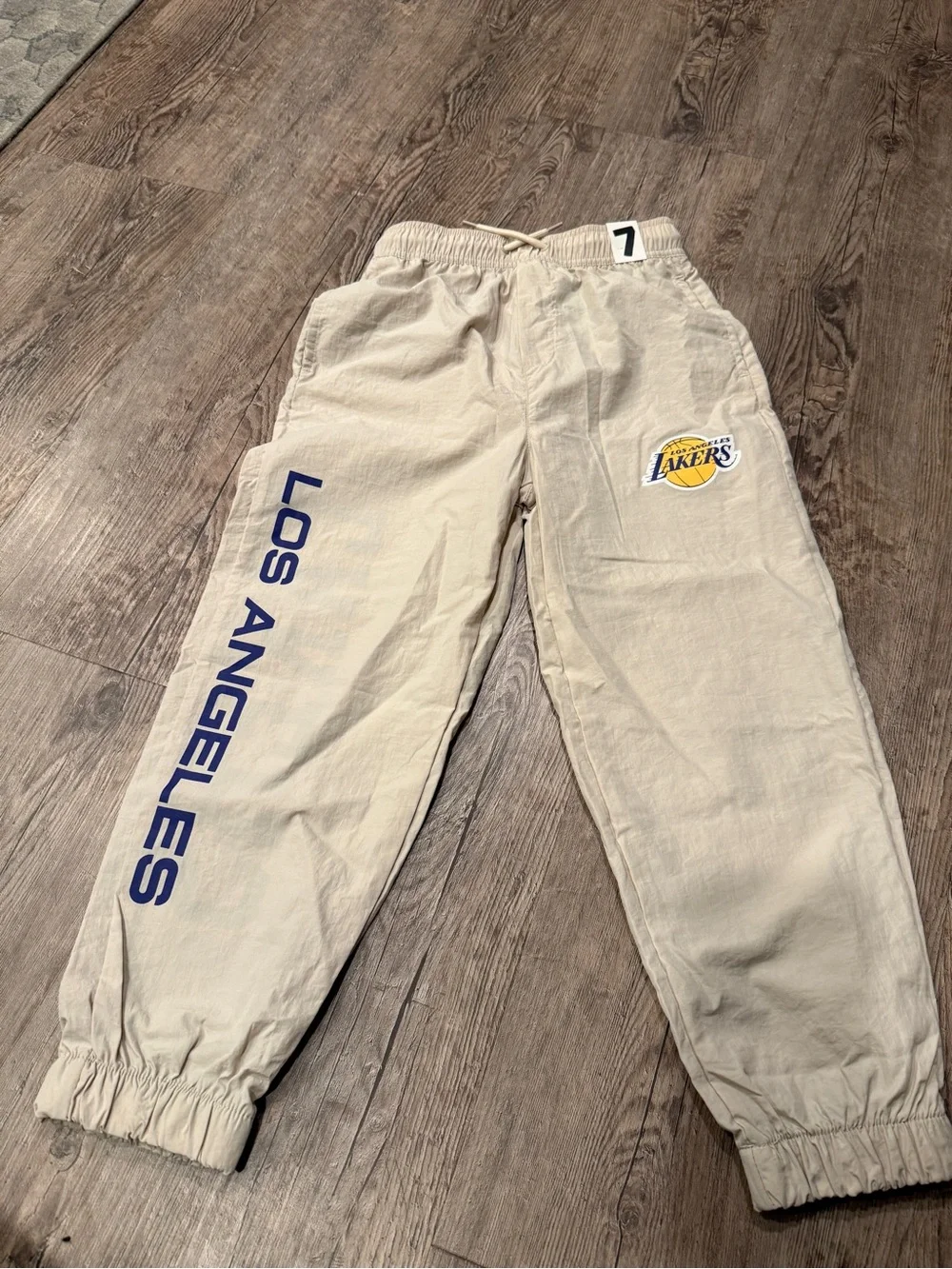 Cotton On Beige Los Angeles Jogger Pants with Lakers Graphic